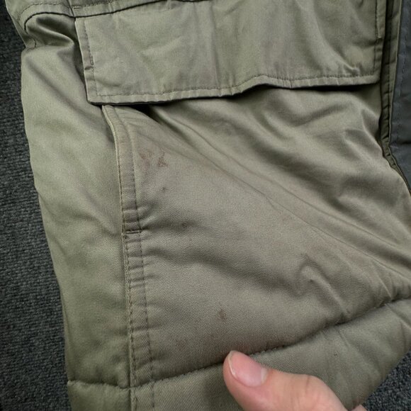 VTG Nike Silver Tag Medium Fleece Lined Down Fill Puffer Jacket Winter Zip Green - Picture 10 of 16